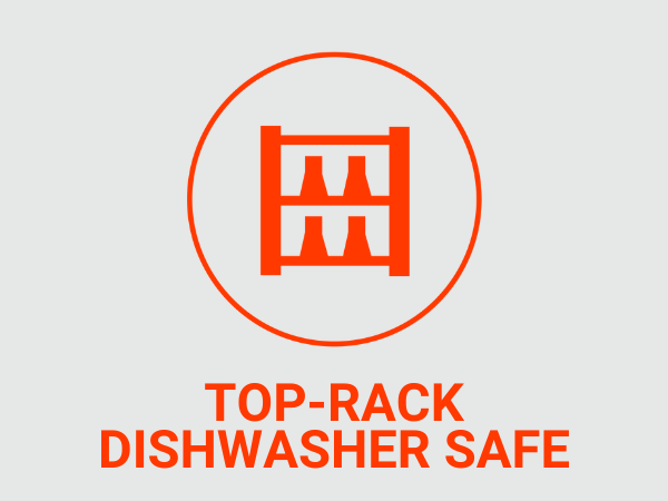 Helimix Shaker Bottles are top rack dishwasher safe 