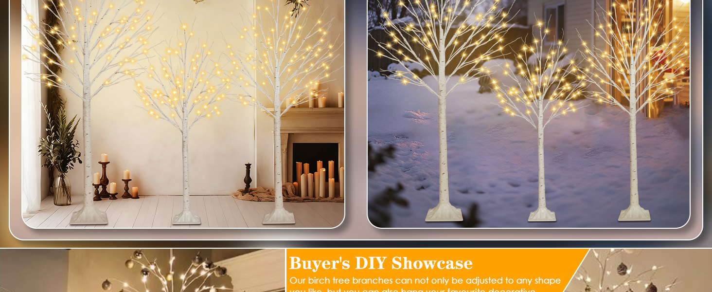 Prelit Artificial Tree Lamp Plug in with Warm White Lights