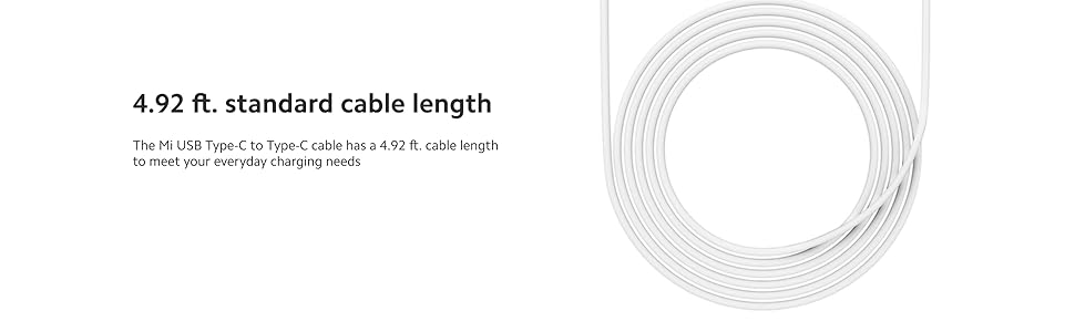 Cabo USB Tipo-C para Tipo-C Xiaomi Mi