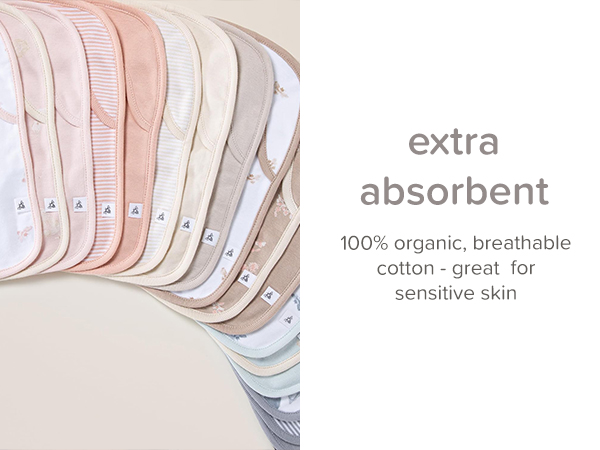 burt’s bees baby burp cloths & 100% Cotton Newborn Infant Bibs for Baby Boys & Girls