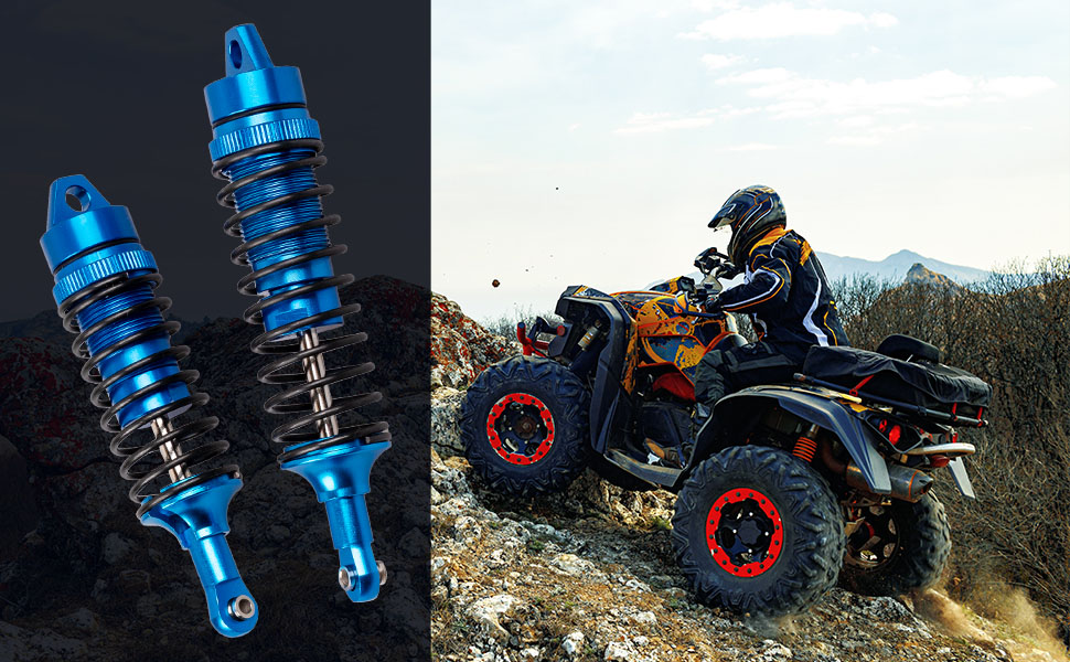 Luney 4PCS Aluminum Alloy Front & Rear Shocks for 1/10