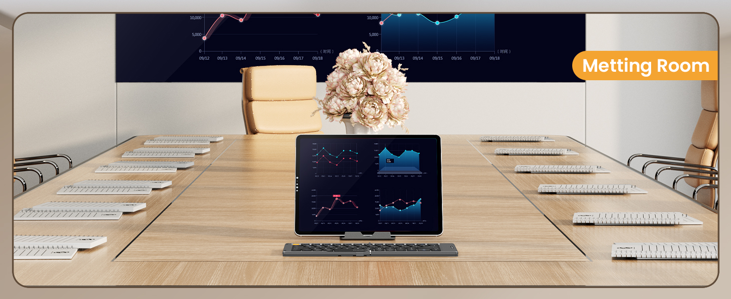 ProtoArc Foldable Compact Keyboard, XK04 Portable Bluetooth