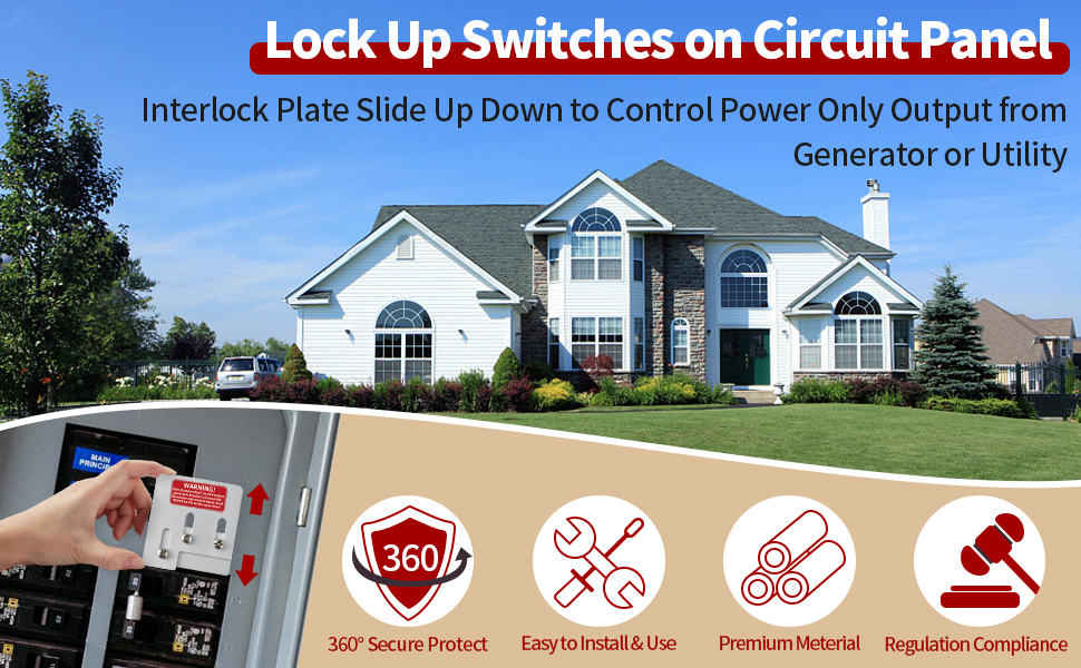 Generator InterlockKit BreakerPanel Lockout TransferSwitch