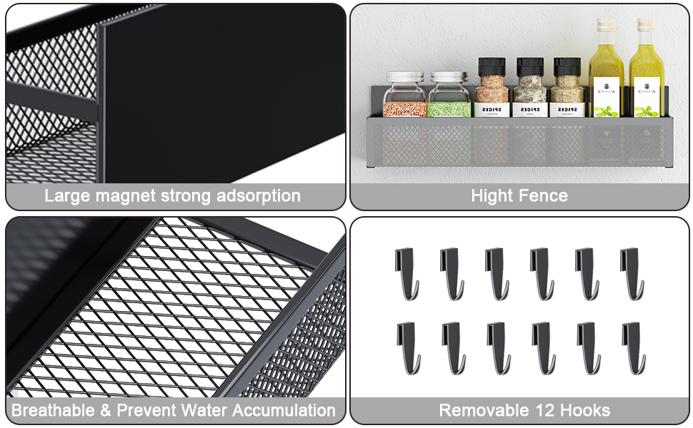 Magnetic Spice Rack for Refrigerator