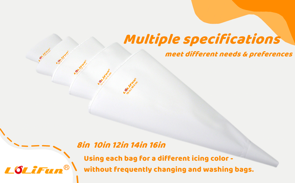 Pastry Bags Set 5 Pack of Cake Decorating Bags Icing Piping