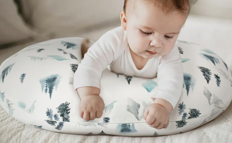 GRSSDER Nursing Pillow Cover Stretchy Minky Removable