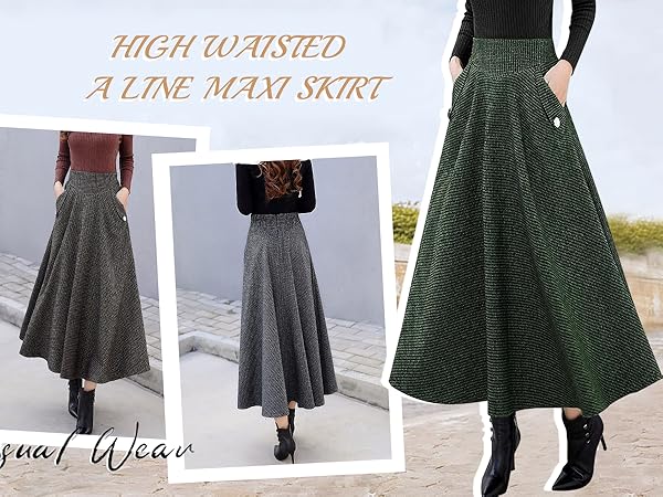 Amazon.com: IDEALSANXUN Women's Fall/Winter High Waist Plaid