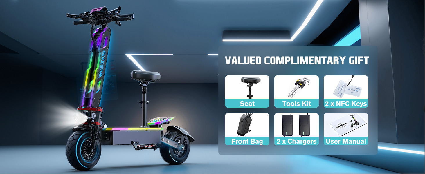 ONECNA GT9 Electric Scooter in unfolded and folded states
