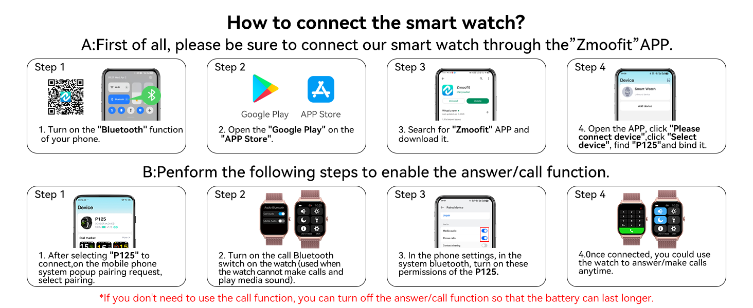 How to connect the smart watch?