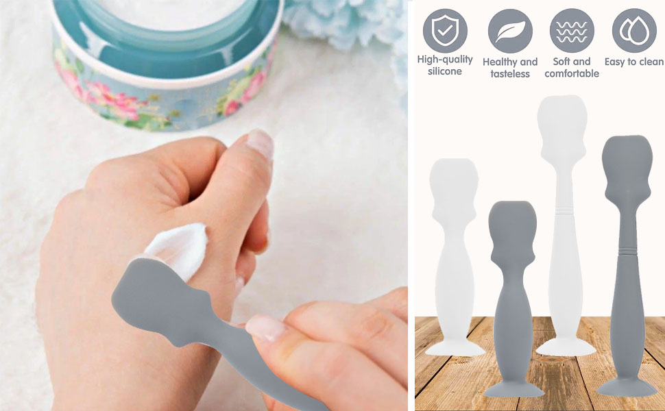 Baby Diaper Cream Spatula, 4 Pack Baby Diaper Brush with Humanized