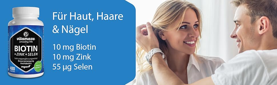 Biotin Zinc Selenium Hair Skin Nails Hair Growth