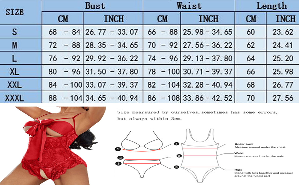 Size Chart for Reference