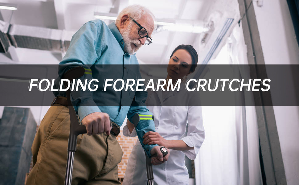 Forearm Crutches for Adults 1 Pair Lightweight Arm Crutch