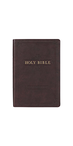Espresso Brown Faux Leather Giant Print Full-size King James Version Bible with Thumb Index