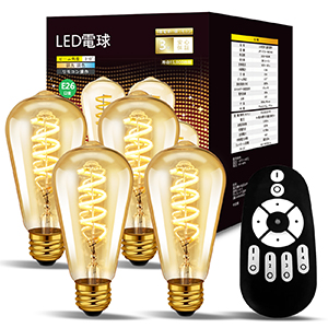 Amazon | ANWIO LED電球 4個セット エジソンランプ E26口金