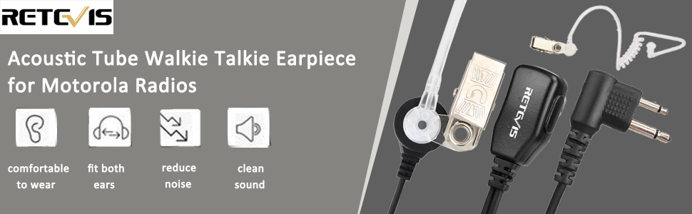 Walkie Talkies Earpiece with Acoustic Tube 