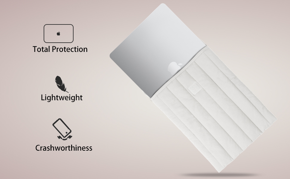 quilted surface mac notebook large pro air pillow pouch gift funda para portátil suave y acolchada