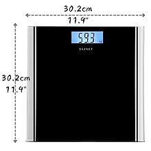 EXZACT Bathroom Scale Digital, Electronic Body Scale