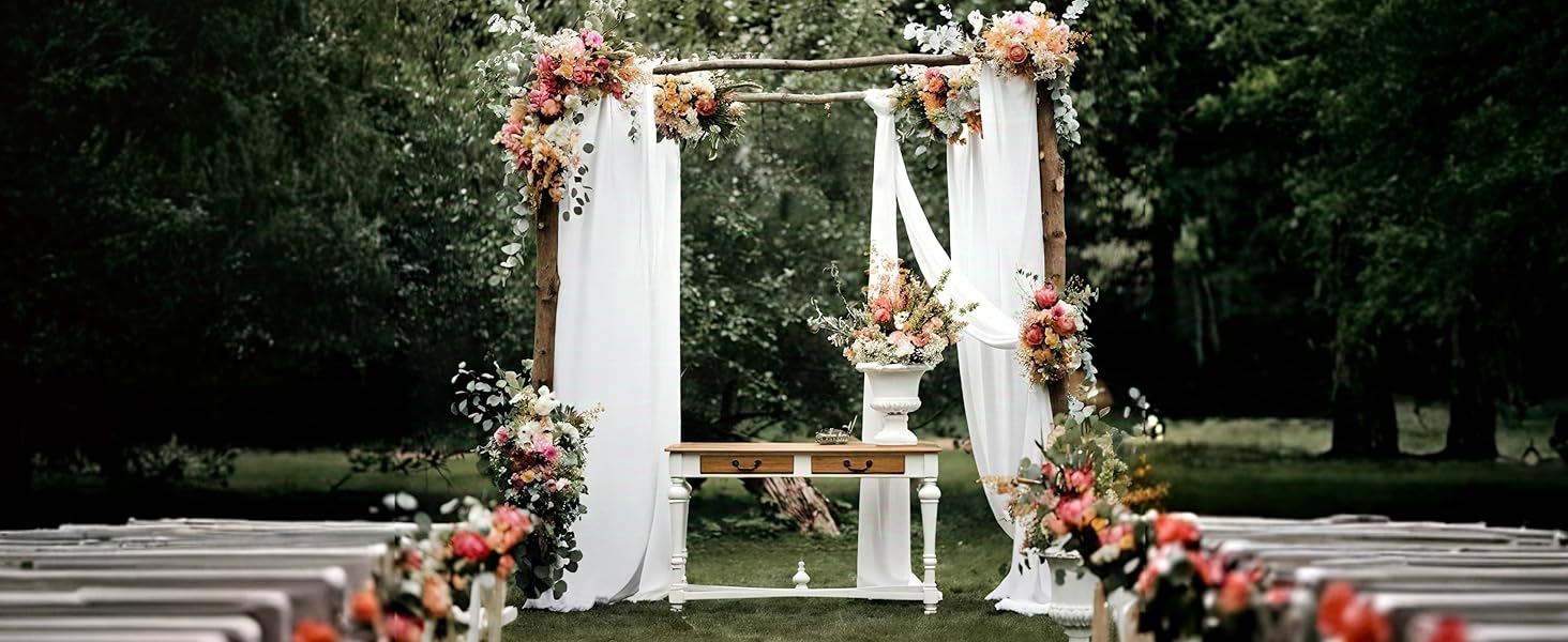 arche drapes draping fabric wedding arch drapes white chiffon fabric