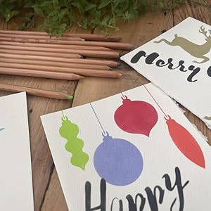 Pencils with holiday designs