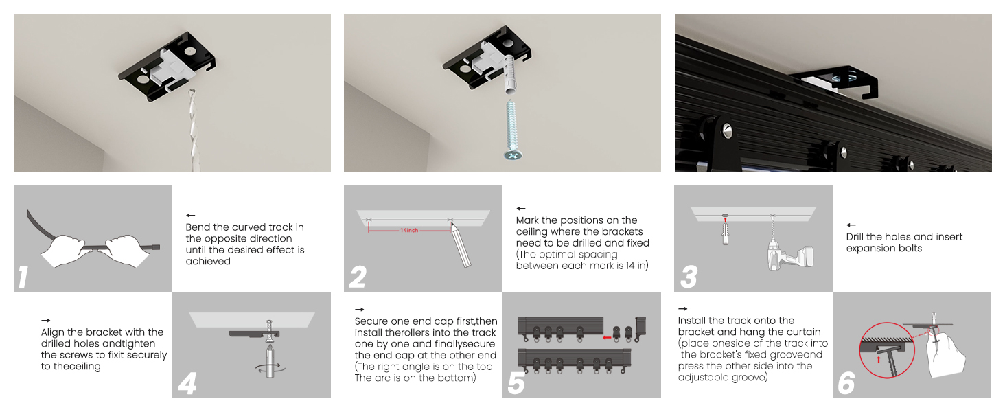 room divider wall ceiling curtain track hanging room divider