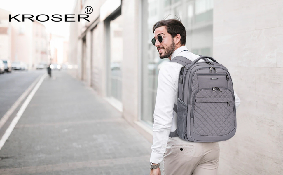 KROSER Travel Laptop Backpack 17 Inch Large Computer