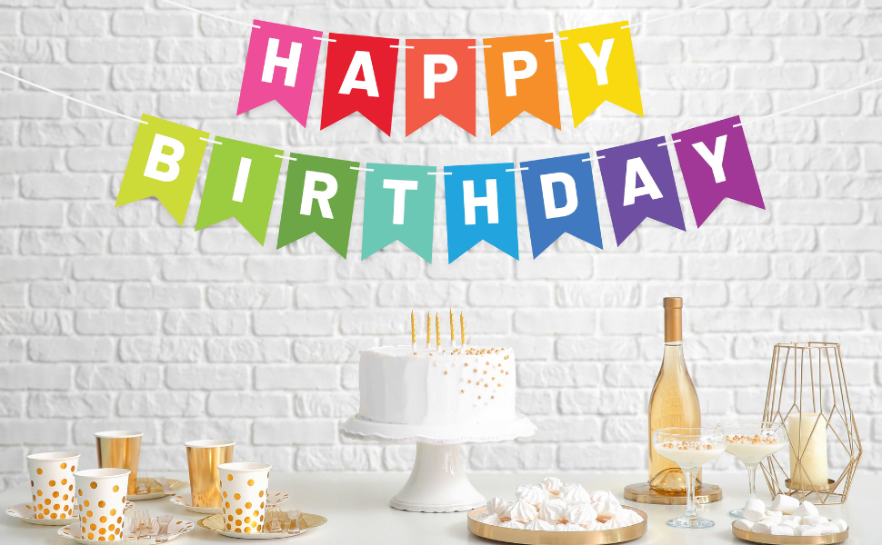 amazon-com-pre-strung-happy-birthday-banner-no-diy-colorful-birthday-party-banner-pre-strung-garland-on-6-ft-strands-multi-color-rainbow-bday-party-decorations-decor-did-we-mention for Free Printable Happy Birthday Cake Banner Printable Amazon.com: Pre-strung Happy Birthday Banner - No DIY - Colorful Birthday Party Banner - Pre-strung Garland on 6 ft Strands - Multi Color Rainbow Bday Party Decorations & Decor. Did We Mention for Free Printable Happy Birthday Cake Banner Printable