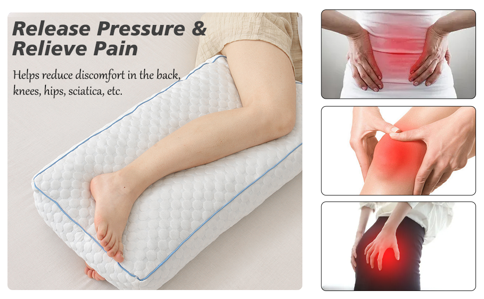 Gehannah Memory Foam Knee Pillow for Side Sleepers, 5.5" Leg Aligner Pillow, Supports Spine Alignment and Relieves Lo 8a87192f 1993 4b44 A1d2 4248a7cb06cb. CR0,0,970,600 PT0 SX970 V1