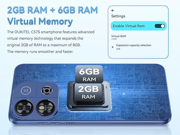 Smartphone OUKITEL C57S Unlocked Cell Phone Canada Android