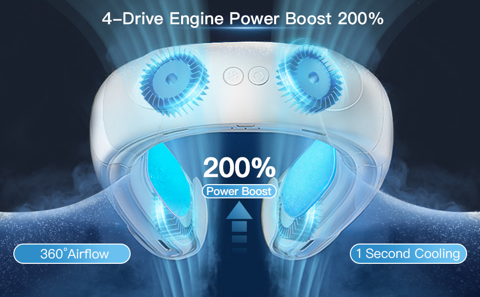 Neck Air Conditioner Portable Neck Fan Cooling Neck Fan Wearable Air Condirioner