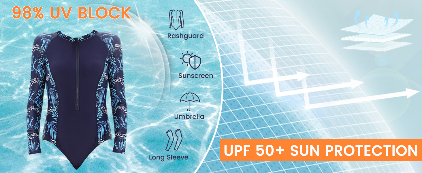 womens one swimsuits for women long sleeve swimsuit rash guard long sleeve one for womens