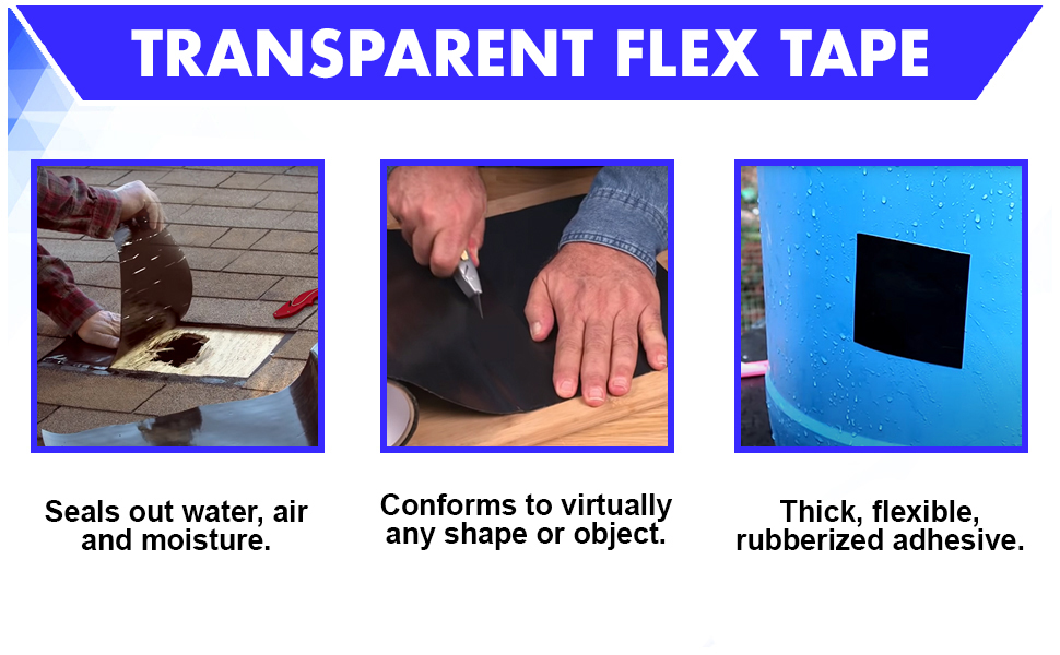 VCR Flex Adhesive Tape Transparent Waterproof 1.52 Meters Length