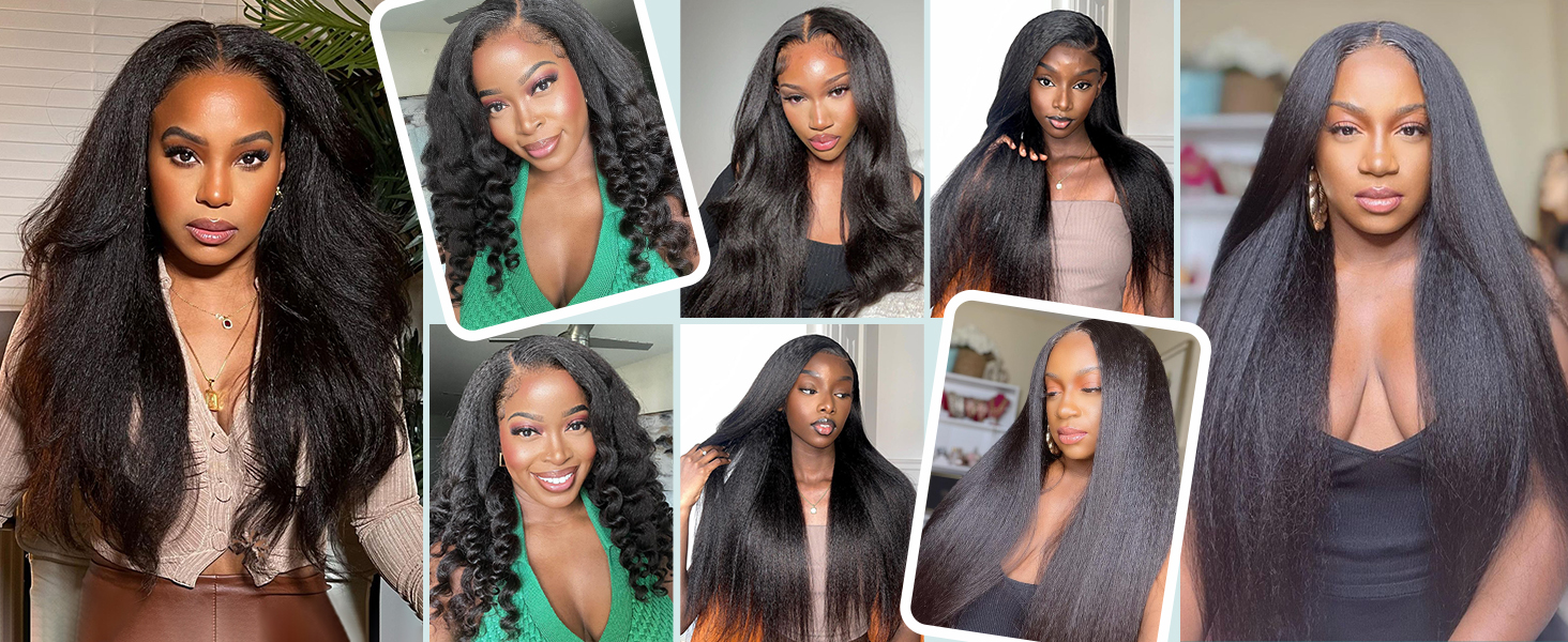 kinky straight wig u part