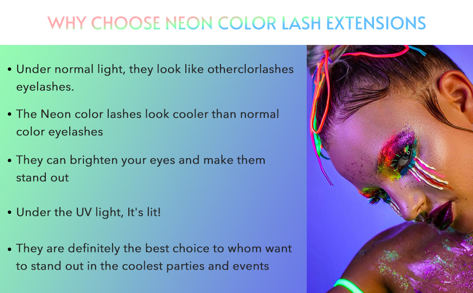 color eyelash extensions