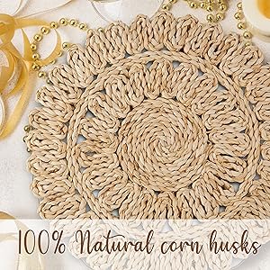 woven placemats; placemat; table placemats set of 6; round placemats set of 6; boho placemats