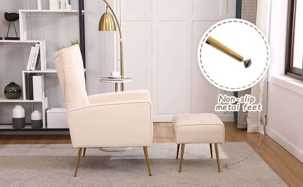 Accent Chair with Ottoman