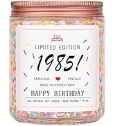 Homsolver 40th Birthday Gifts for Women Ideas, Happy 1985 40th Birthday Candle Gifts-Limited Edit...