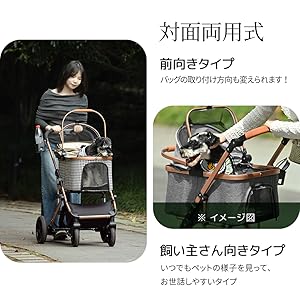 Amazon.co.jp: ペットカート 分離型 折りたたみ 犬用ベビーカー