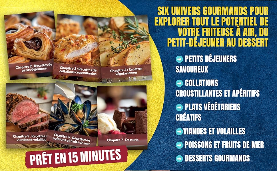 air fryer recettes pret en 15 minutes