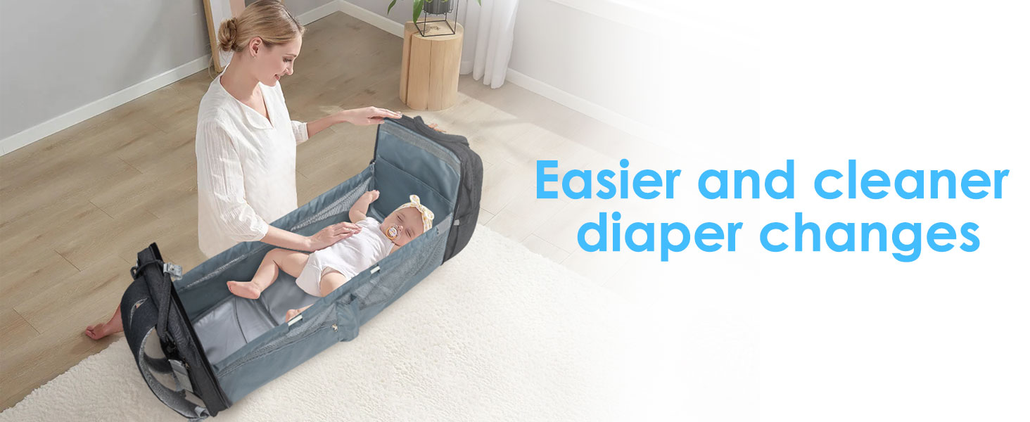 diaper bag backpack with changing station