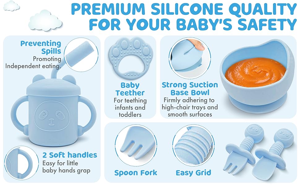 baby feeding essentials led weaning supplies silicone baby feeding set baby eating essentials blw