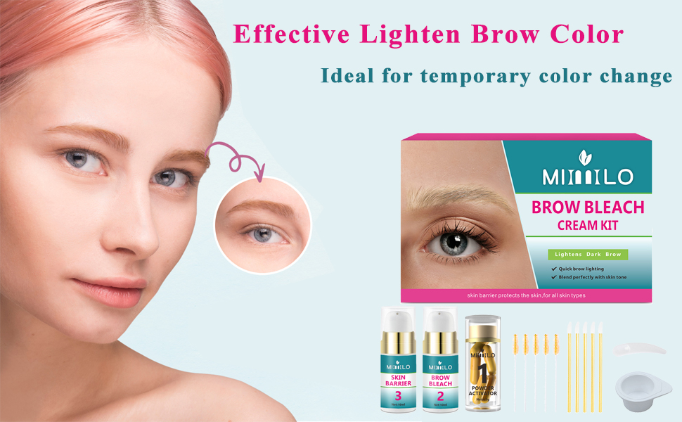 Effective lighten brow color, ideal for temporary color change