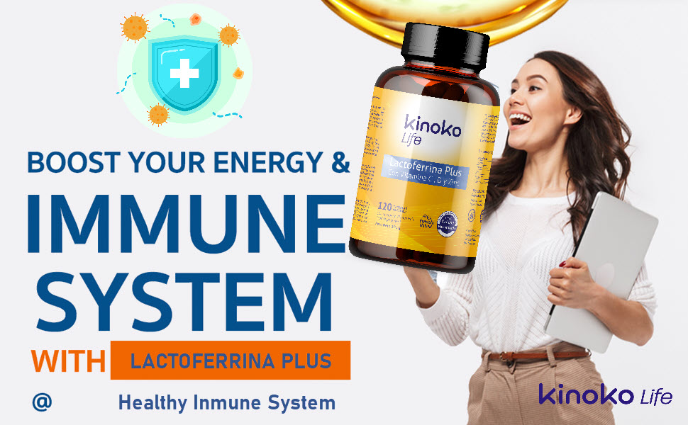 Lactoferrine Plus systeme inmmunitario nutrixeal bionops immunitaire 200 400 mg jarrow life kinoko 