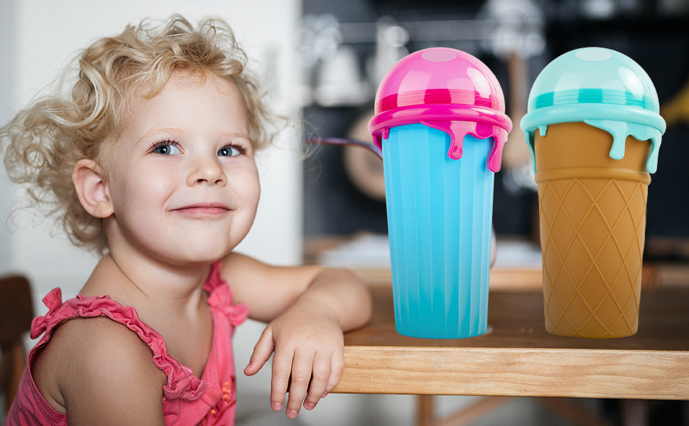 Slush Cup Magic Quick Frozen Smoothie Cup 500 ml, Slush Ice Cream Cup, Slushie Maker Slush Ice