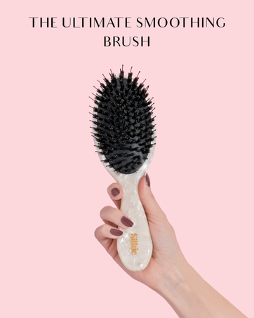 silk scrunchies silk hair ties boar bristle brush smoothing brush frizz control hair breakage silk