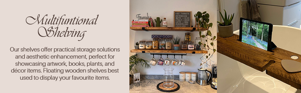 Rustic Solid Wood Shelves