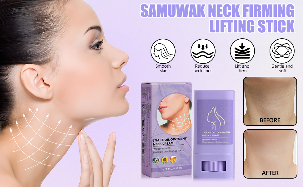 Samuwak Neck Care Stick, Neck Care Cream, Lifting and Firming Neck Care Cream