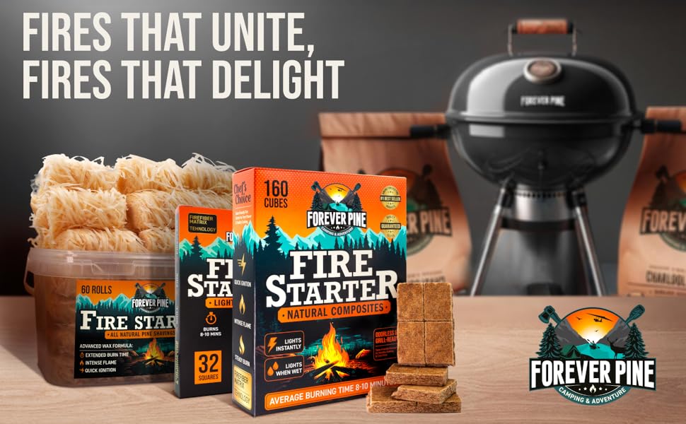 Odorless natural fire starter cubes for indoor fireplaces and outdoor grills