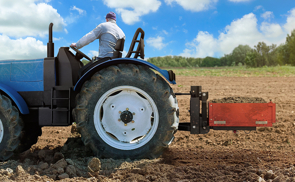 YITAMOTOR 6 Cu. FT Foldable Quick Hitch Dump Box, 1100lbs