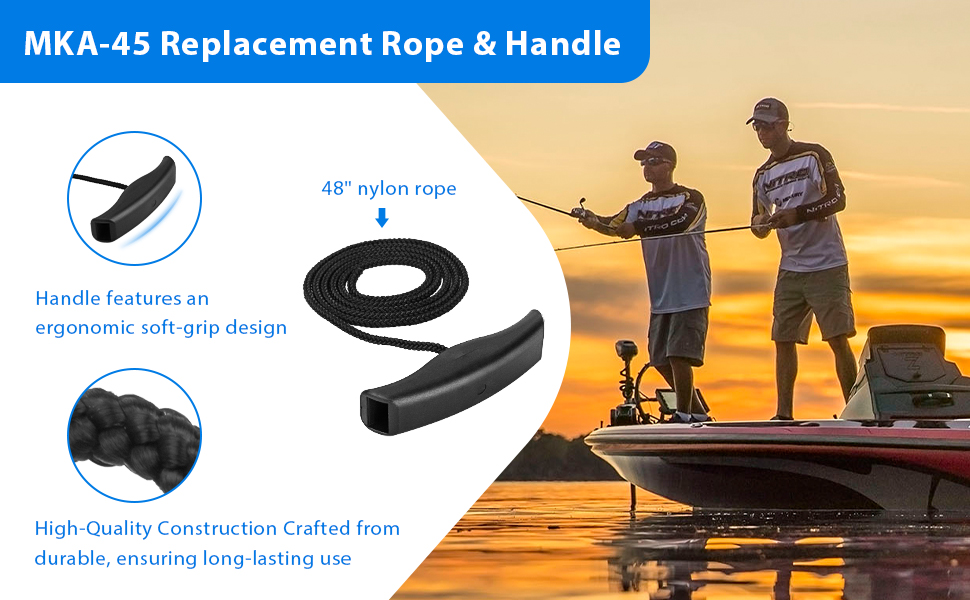 Sxkxm MKA45 Trolling Motor Rope & Handle Compatible with